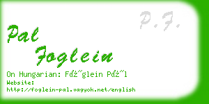 pal foglein business card